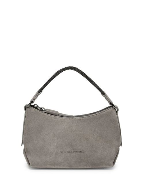 Grey calf suede woman bag Brunello Cucinelli | MBDLD2581C8195